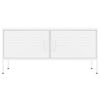 vidaXL TV Cabinet White Steel 41.3 x 13.8 x 19.7 in Levelers