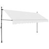 vidaXL Retractable Awning Cream Polyester with PU coating 157.5 in width