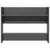 vidaXL Wall Shoe Cabinet Set of 2 High gloss gray Engineered wood