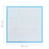 vidaXL Pet Training Pad Set of 100 Blue and White Non woven fabric