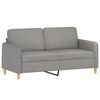 vidaXL 2-Seater Sofa with Pillows&Cushions Light Gray 55.1" Fabric
