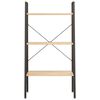 vidaXL Standing Shelf Light brown and black Engineered wood and steel