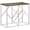 vidaXL Console Table Silver, Varies Stainless steel, Solid reclaimed wood