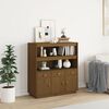 vidaXL Highboard Honey brown Solid Pine Wood Tall Highboard