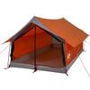 vidaXL Camping Tent 2-Person Gray and Orange Waterproof