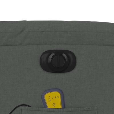Close-up of chair back control knob and small pocket.