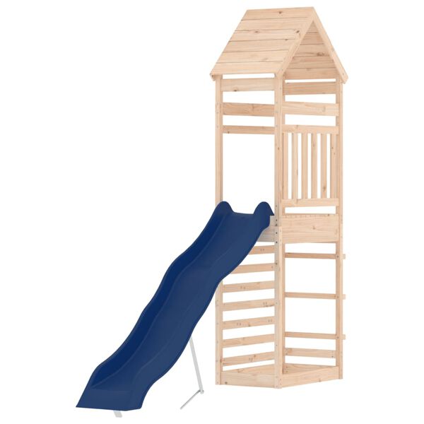 vidaXL Outdoor Playset Pine Wood, Blue Solid Pine Wood, Polypropylene