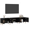 vidaXL TV Cabinet Black Oak 70.87 x 12.40 x 15.75 in Engineered Wood