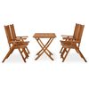 vidaXL 5 Piece Patio Dining Set Solid Acacia Wood