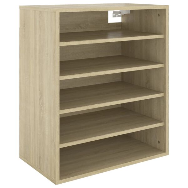 vidaXL Shoe Cabinet Sonoma oak Engineered wood Medium Shoe Cabinet