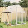 vidaXL Greenhouse Silver and Transparent Aluminum, Polycarbonate Large