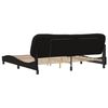 vidaXL Bed Frame Black Faux leather, metal, solid pine wood, plywood
