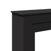 vidaXL Fireplace Surround Black 35.4x11.8x35.4" Engineered Wood