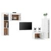 vidaXL TV Stands 4 Pcs White Solid Wood Pine
