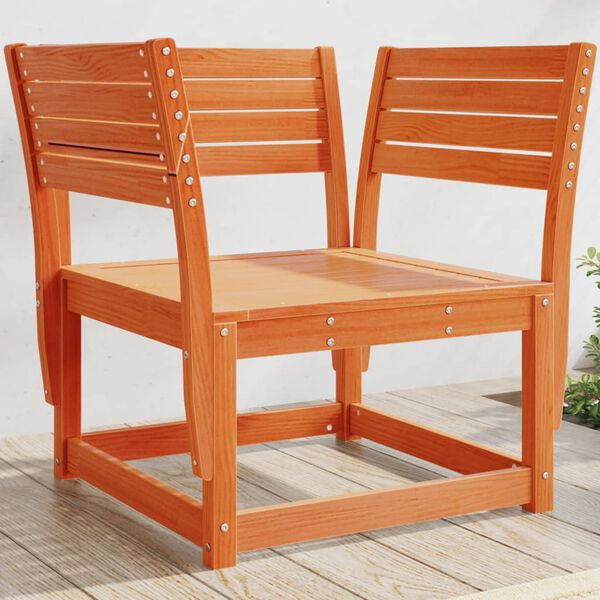 vidaXL Garden Chair Wax brown Solid pine wood Standard Modular