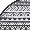 vidaXL Outdoor Carpet Black Polypropylene Ø63.0 in Reversible