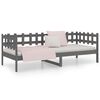 vidaXL Day Bed Grey Solid pine wood Twin