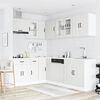 vidaXL Kitchen Cabinet Set White Engineered wood and glass Large