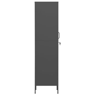 vidaXL Locker Cabinet Anthracite 13.8"x18.1"x70.9" Steel
