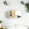 vidaXL LED Bathroom Mirror Transparent Glass 35.4 x 15.7 in
