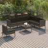 vidaXL Garden Lounge Set Grey PE Rattan Large Modular