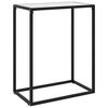 vidaXL Console Table White Tempered glass, powder-coated steel Medium
