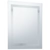 vidaXL Bathroom Mirror Silver Glass, Aluminum 19.7 x 23.6 in