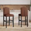 vidaXL Bar Chair Brown and Black Solid rubber wood, fabric (100% polyester)