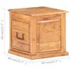 vidaXL Chest Natural wood Solid acacia wood Small Storage Chest Square