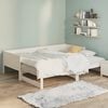 vidaXL Pull-out Day Bed White Solid pine wood 75 in
