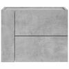 vidaXL Wall-mounted Bedside Cabinet Set of 2 Concrete gray Engineered wood