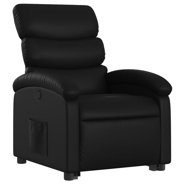 vidaXL Stand Up Recliner Chair Black Faux leather, metal, plywood Medium
