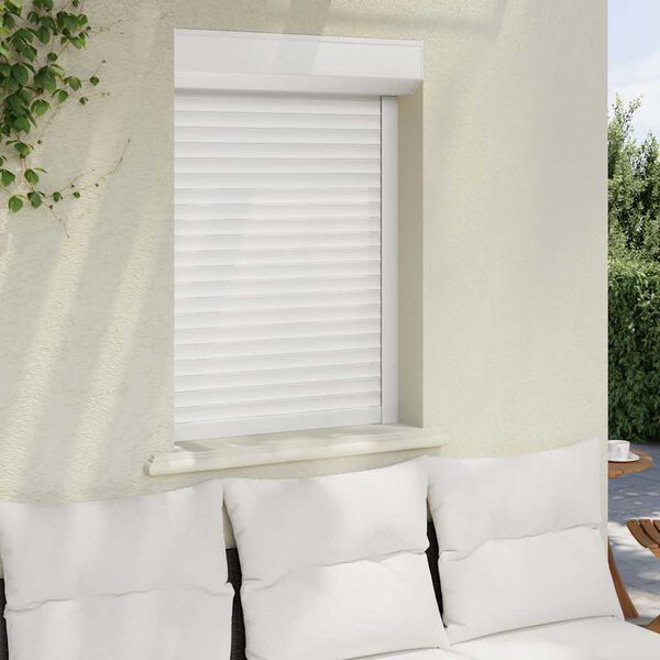 vidaXL Roller Shutter Aluminium 27.6x39.4" White