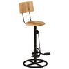 vidaXL Bar Stool Set of 2 Brown and Black Solid mango wood, iron