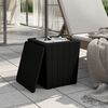 vidaXL Garden Table With Removable Lid Black Polypropylene (PP) Standard