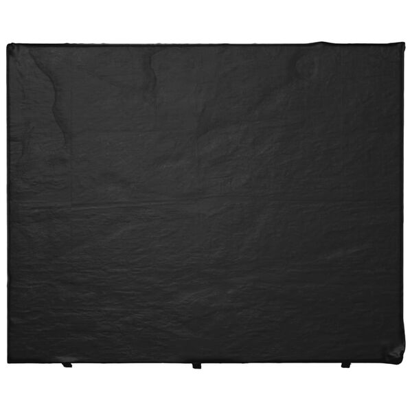 vidaXL Swing Bench Cover Black Polyethylene, Aluminum