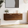 vidaXL Floating Cabinet Brown oak Engineered wood 39.4x14.4x13.8 in