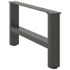 vidaXL Coffee Table Leg Set of 2 Anthracite Powder-Coated Steel Levelers