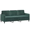 vidaXL 3-seater Sofa With Footstool Dark Green