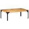 vidaXL Coffee Table Natural Wood and Black Solid mango wood Medium