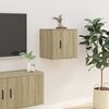 vidaXL Wall Mounted TV Cabinet Sonoma oak Engineered wood Compact