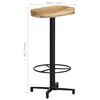 vidaXL Bar Stool Set of 2 Natural Wood, Black