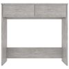vidaXL Desk Concrete Grey Engineered Wood Small Storage Computer Desk