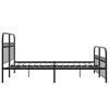 vidaXL Bed Frame Black Steel Full Bed Frame Rectangular Traditional
