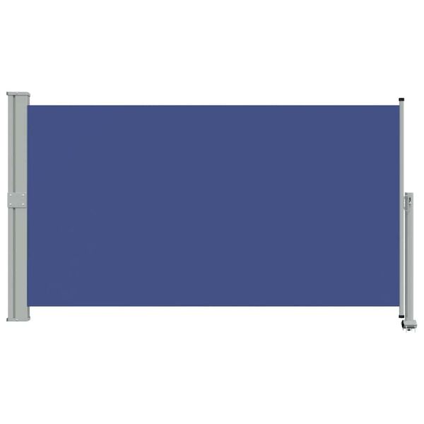 vidaXL Side Awning Blue Polyester with PU coating 55.1 x 118.1 in
