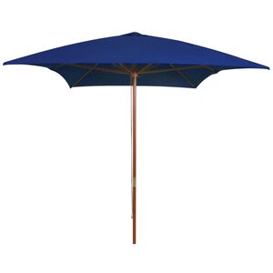 vidaXL Garden Parasol Blue Laminated Bamboo, Hardwood, Polyester