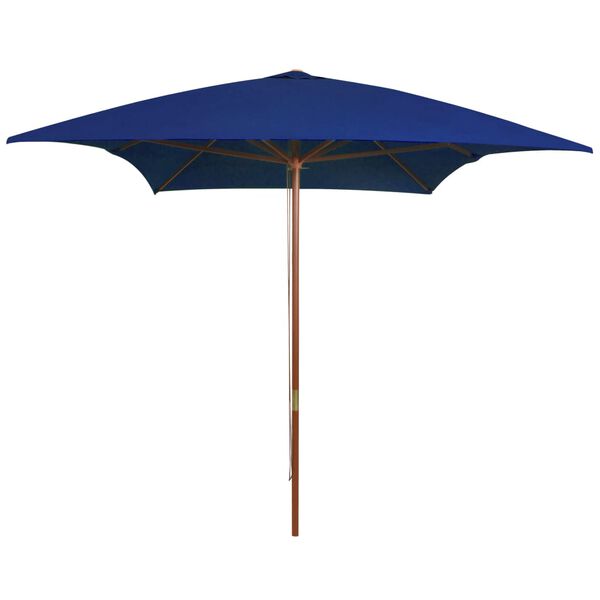 vidaXL Garden Parasol Blue Laminated Bamboo, Hardwood, Polyester