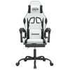 vidaXL Gaming Chair White and Black Faux leather, metal, plywood, foam