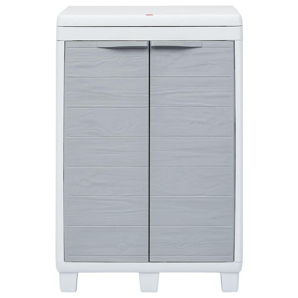 vidaXL Garden Dustbin with 3 Bags Light Gray 25.6"x15"x40.2"