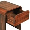 vidaXL Nightstand Brown Solid Acacia Wood 16.3x16.5x20.5 in Nightstand